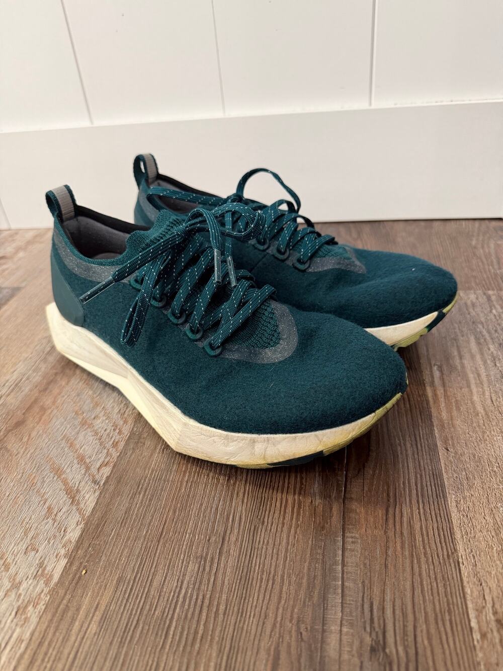 Allbirds Wool Flyer Mizzle Women’s Running Shoes Emerald Green Sz 9  GUC